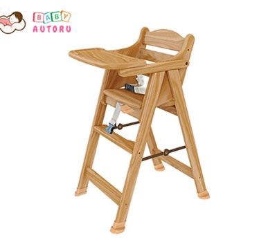 Ghế gỗ ăn bột cho bé (độ cao cố định) - AUHC02
