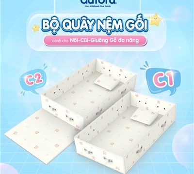 Bộ Quây Nệm Gối dùng cho Nôi Cũi Giường Gỗ Đa Năng Autoru DOTD-C2 