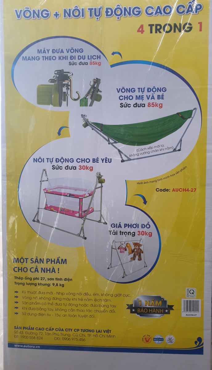 Combo Nôi võng tự động
